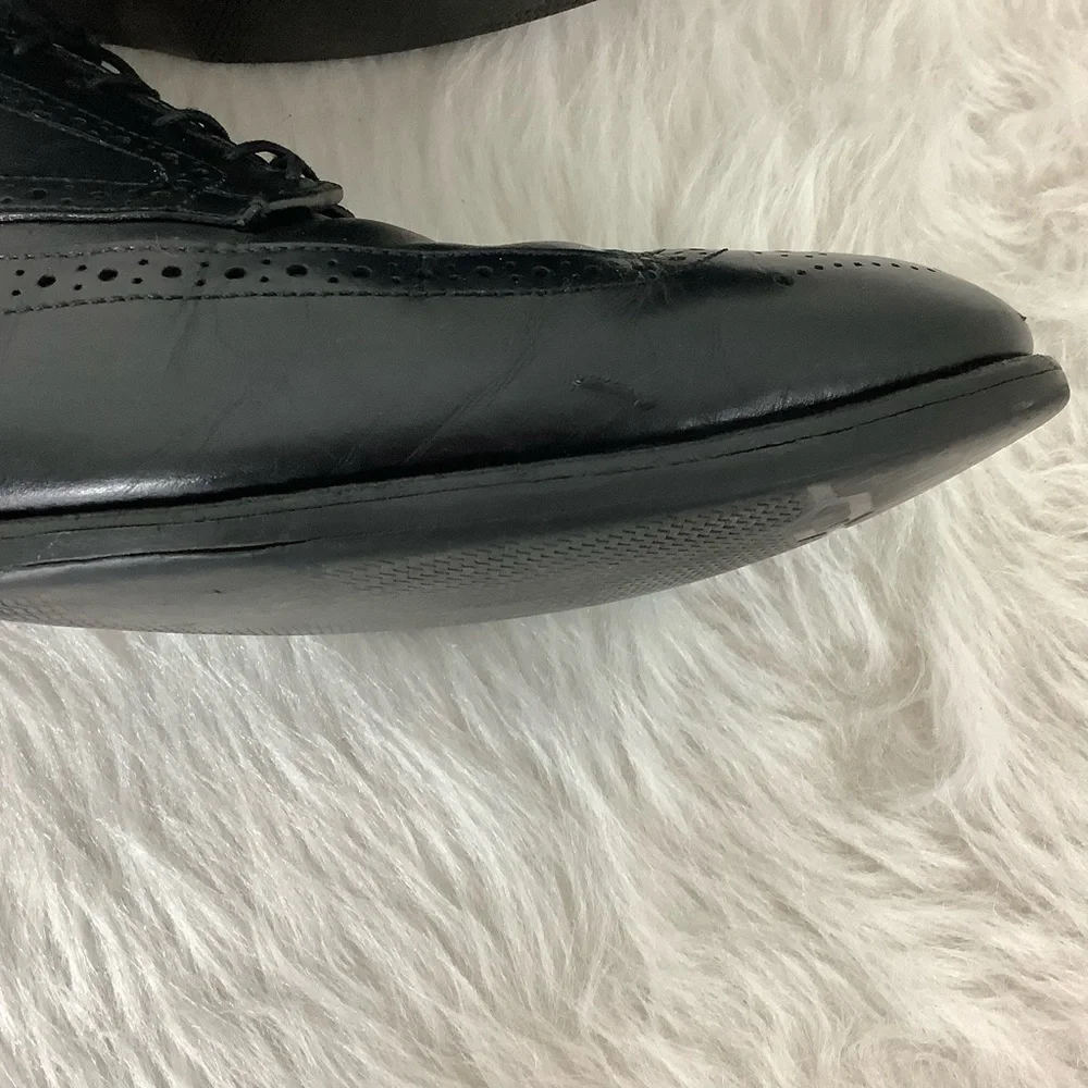 Allen Edmonds Lombard Black Leather Brogue Oxford Shoes 11
